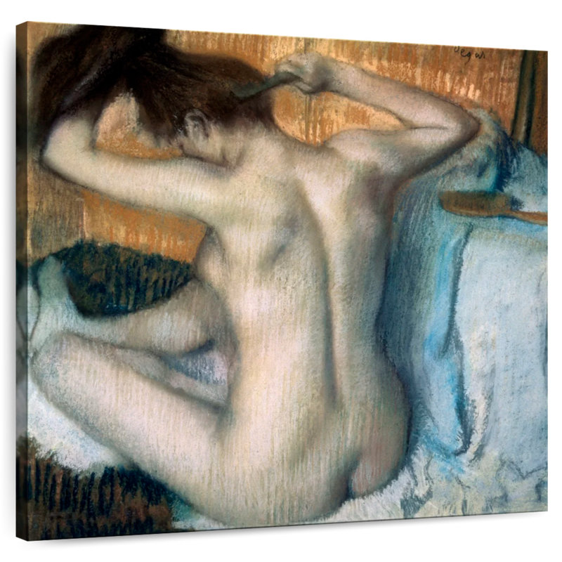 Femme Leisha se coiffant - 1886, H 36 po x l 36 po
