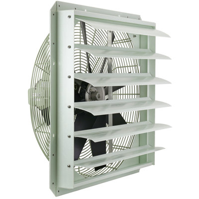 Iliving 24-Inch Corrosion Resistance Shutter Exhaust Fan, Single Speed