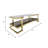 Modern Metal and Glass Coffee Table Marble Look-1108232891