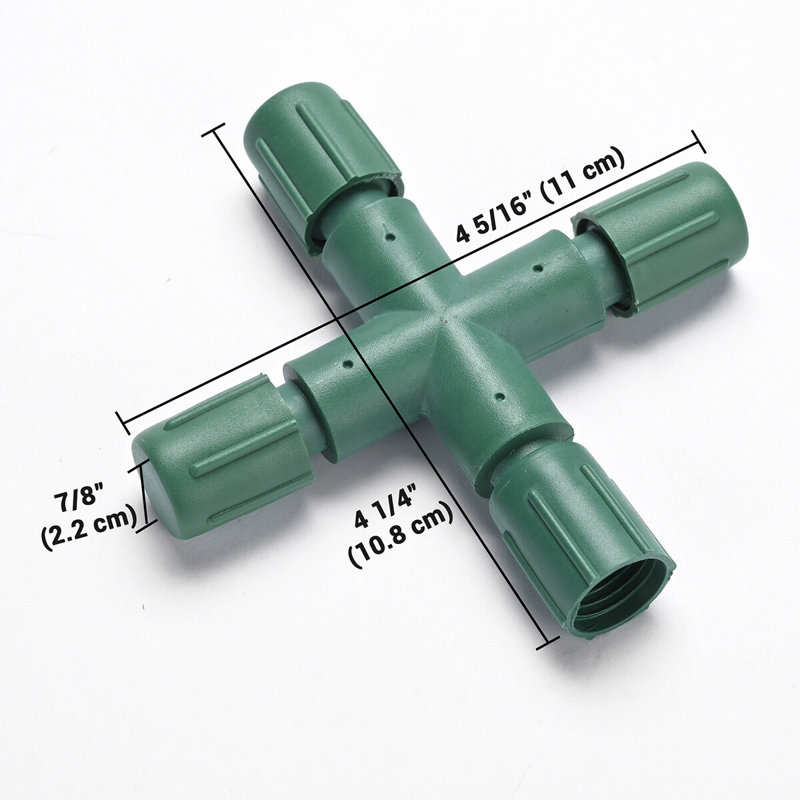 Yescom 10Pcs IP65 Waterproof Wire Connectors 4 Way X-Shape for Outdoor Lights