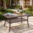 Outdoor Wicker Loveseat With Coffee Table And Cushions-1414848957