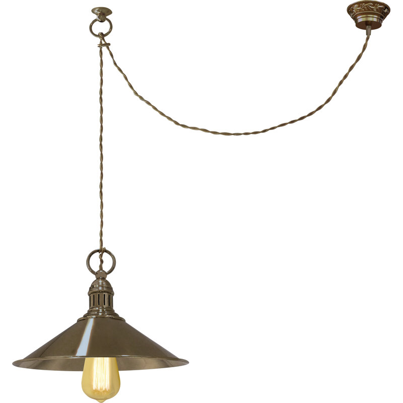 Frink 1 - Light LED Cone Pendant, Antique Brass, Antique Brass