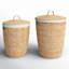 Seagrass Handmade Decorative and Functional Storage Basket with Liner and Matching Tops-1459274901