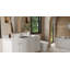 Lavabo de salle de bain encastré en résine en pierre noire 19,7 po x 16,5 po Badeloft UB-04-M-MBLK-71991940