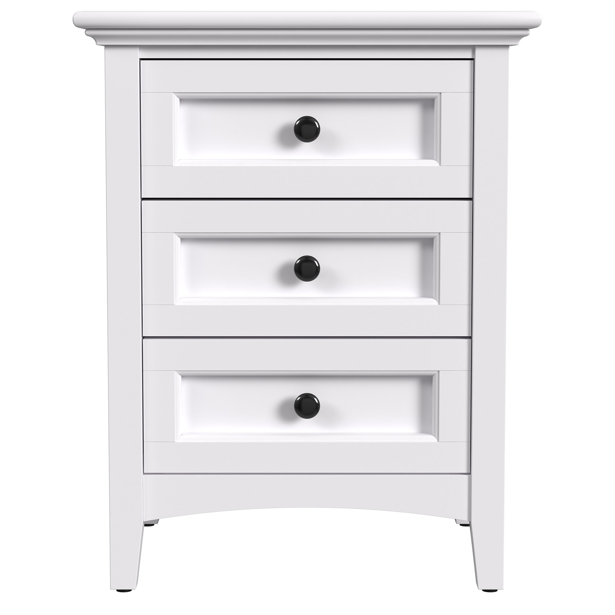 Melusina 3 - Drawer Nightstand, White