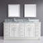 Capri Solid Wood 75" W x 22" D Double Sink Bathroom Vanity with Engineered Stone Top, Drawer Organizer, Undermount Ceramic Sink, Pre-Assembled (White) -1550964411-1550964389-1530264363