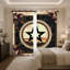 2 pièces de rideaux à imprimé étoile et corde de style occidental, rideaux de fenêtre style cowboy rustique, rideaux à oeillets rétro avec motif de paysage désertique, décoration pour le salon de la chambre à coucher-816964593