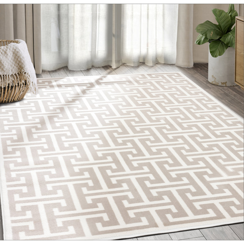 Tapis à motif géométrique Sanson, Rectangle de 6 pi x 9 pi