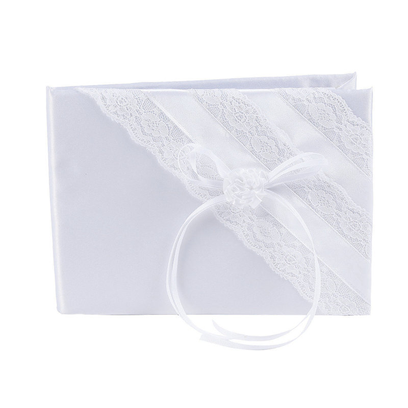 Livre d'or de mariage en dentelle
