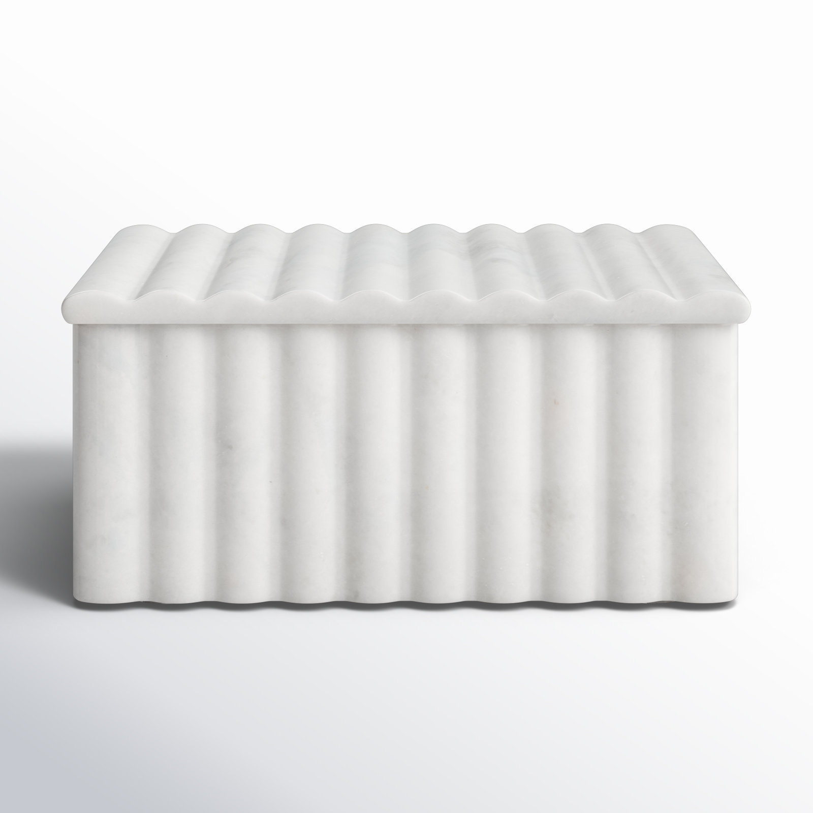 Marble Decorative Box, White