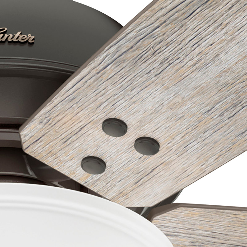 52" Bronze Reversible Blade Ceiling Fan with LED Light and Remote