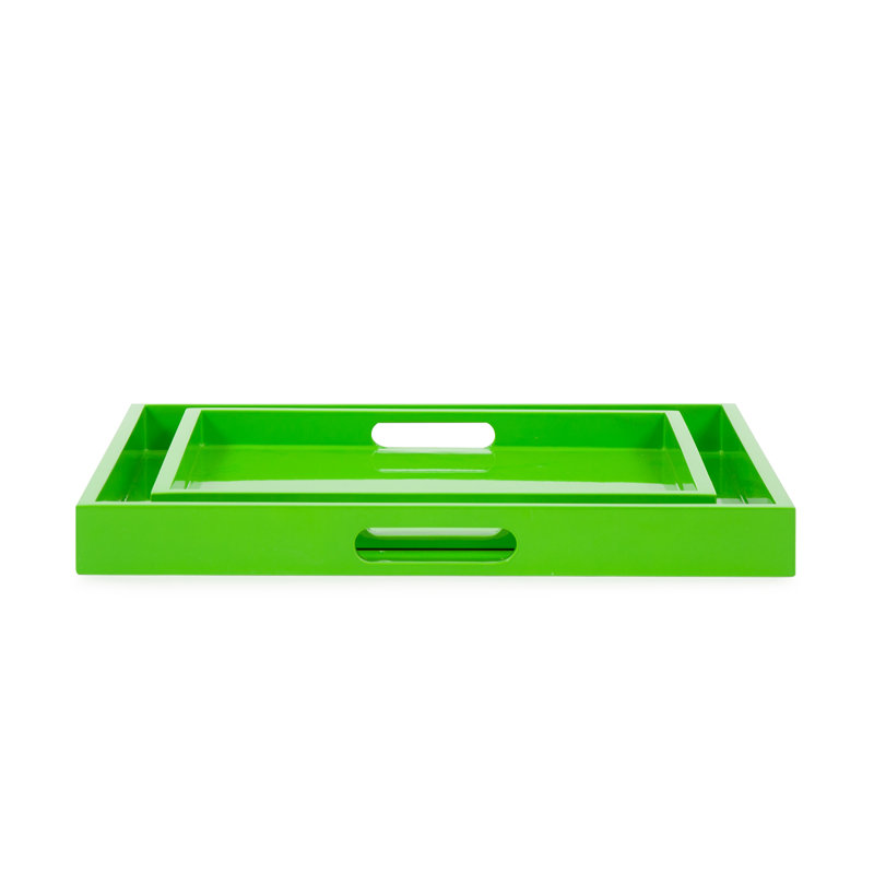 Lavande 2 Piece Tray Set, Green