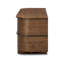 Commode 6 tiroirs Theo - Placage en noyer brun foncé