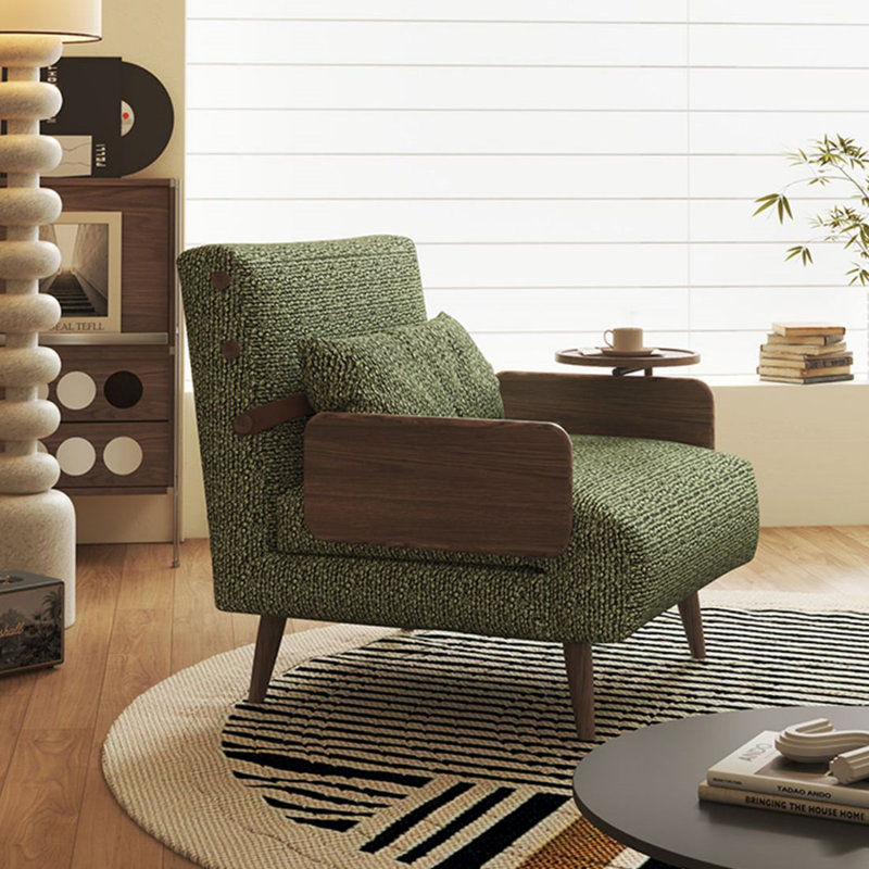 Coussin convertible 35,43 po en polyester vert, 32.28"H x 35.43"L x 31.50"W