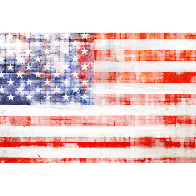 « american flag », reproduction d’art sur toile tendue, 30 po x 45 po
