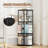 Rotating Bookshelf, 3 Tier Round Revolving Bookcase with Special Visible Partition Storage, 360° Display Spinning Small Bookshelf Tower Book Shelf Organizer for Bedroom-1677626178-1677626176