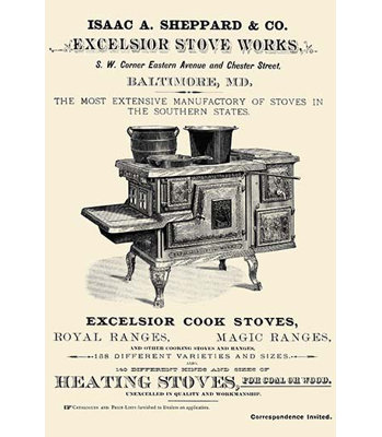 "isaac a. sheppard & co. excelsior poêle-impression de publicités