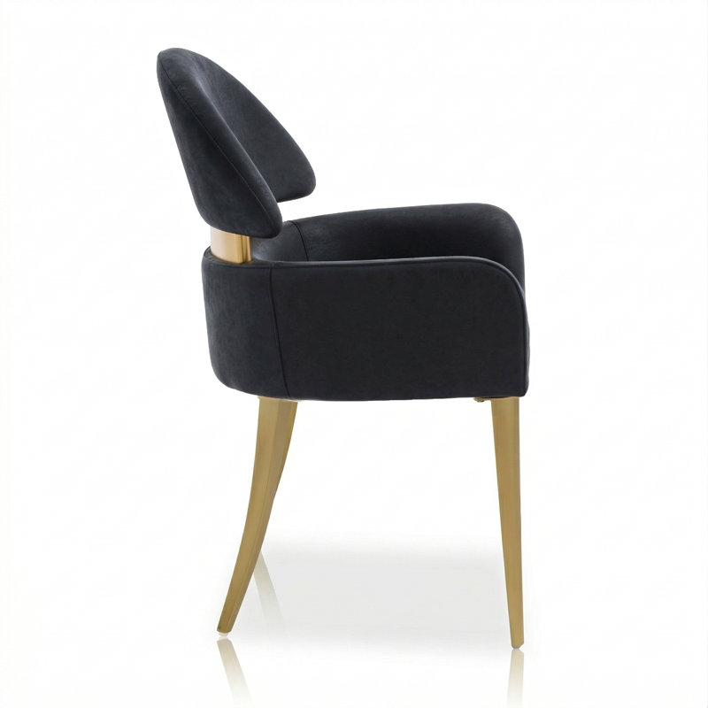 Bexar Upholstered Arm Chair, Black