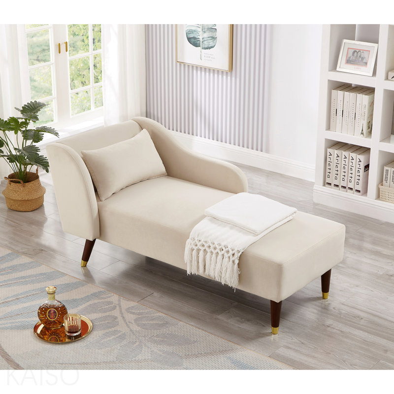 Revêtement en velours de chaise longue Modern (beige), Beige