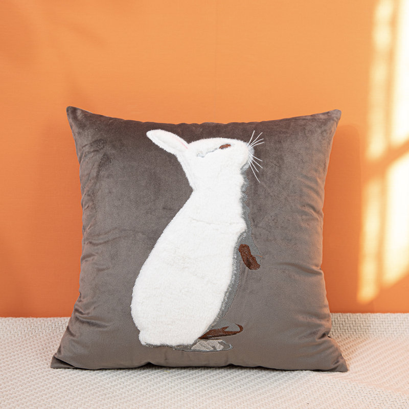 Coussin Rabbit, Gris