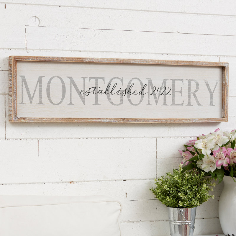 «Family Name Personalized - Floater Frame», reproduction d'art textuel sur bois, Oui