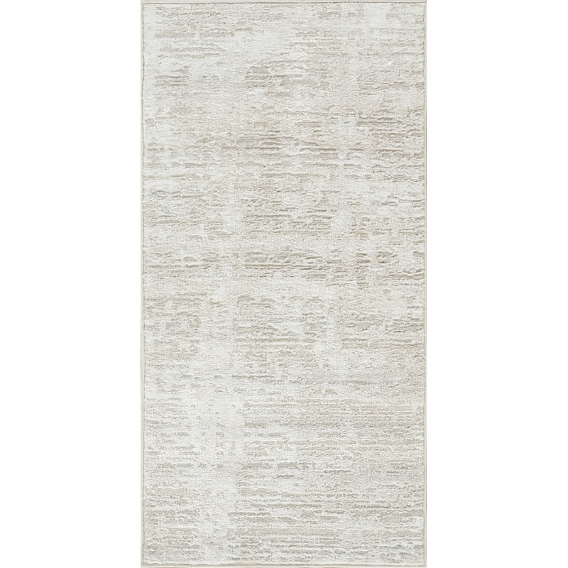 Tapis d'intérieur moderne beige 2 pi x 4 pi Lafever, Tapis de couloir 2 pi x 4 pi