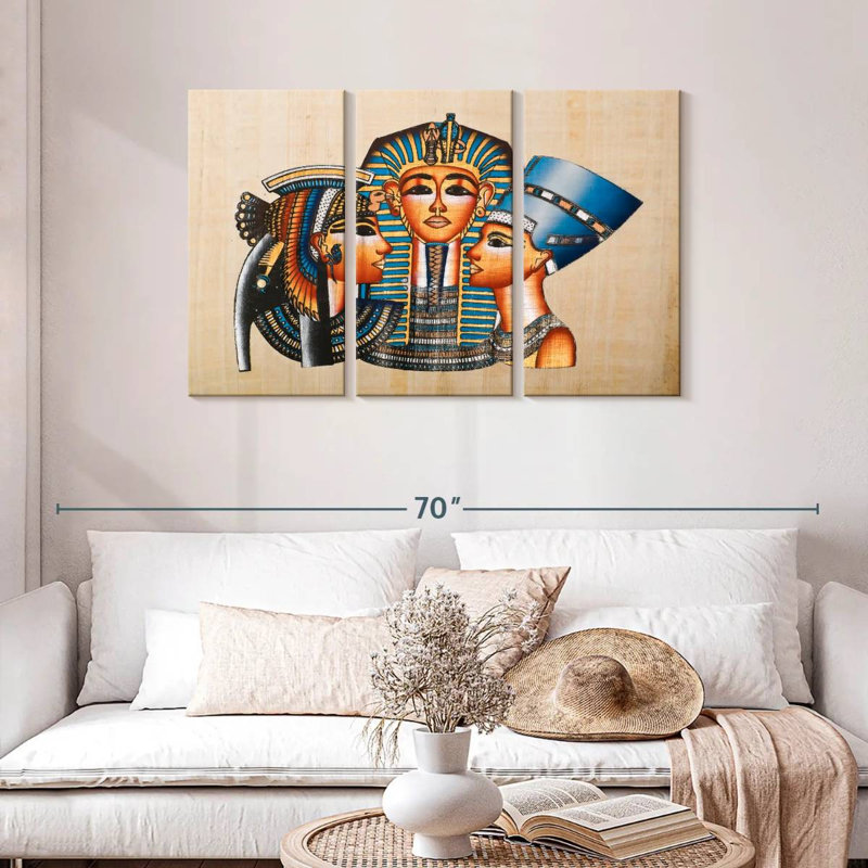 Leisha King Tut et Néfertiti, H 28 po x l 45 po