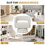 Fauteuil d'appoint pivotant en tonneau, fauteuil rembourré Teddy & Chenille avec base pivotante à 360 ° pleine perle, mobilier d'appoint moderne pour salon, chambre à coucher et meuble-lavabo-1103809878-1139114448