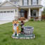 Décoration de jardin pour chien assis Akita