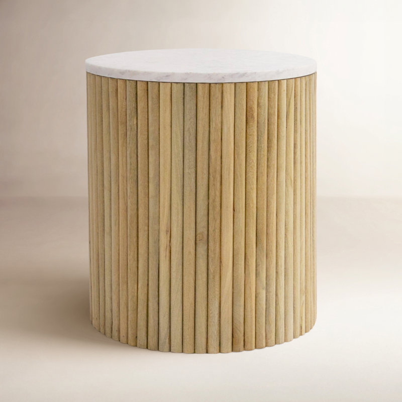 Carmela Marble Top End Table