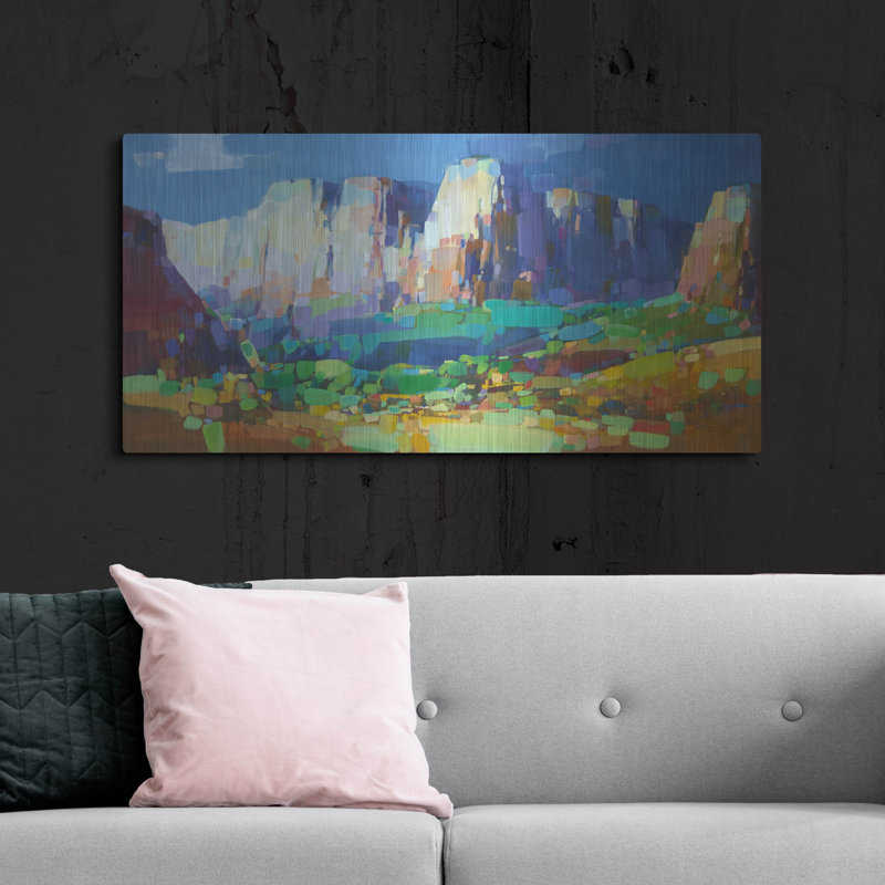 Ivy Bronx «Canyon Rock» par Vahe Yeremyan, art mural en métal, H 24 po x l 48 po