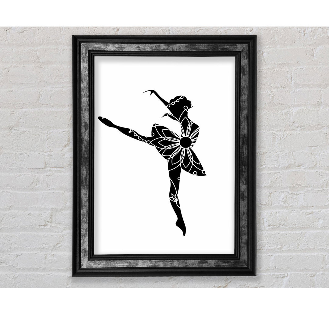 Ballerina Blume Gerahmter Druck