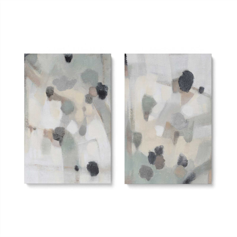 Ensemble de 2 subtils contrastes, H 18 po x l 24 po, Toile tendue