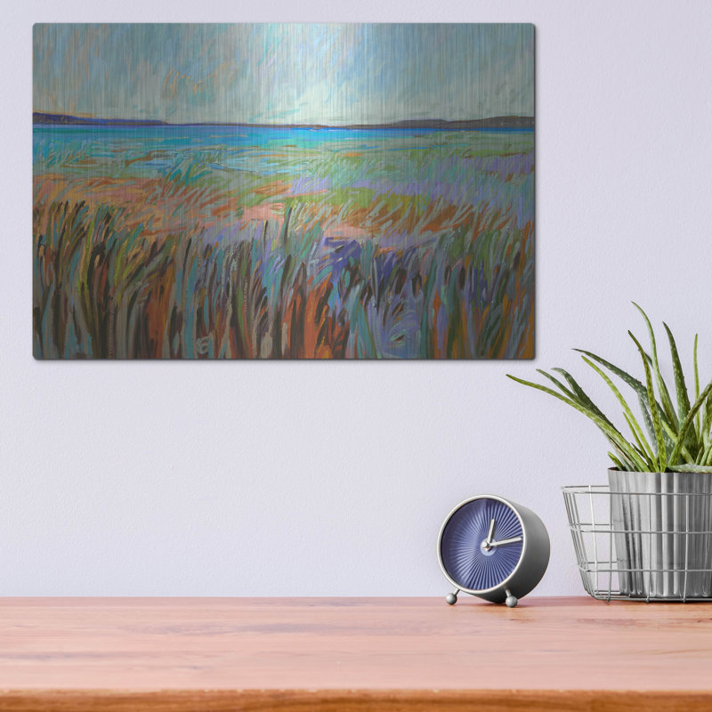 «Luxe Metal Art« Summers Coast »par Jane Schmidt» par Jane Schmidt, H 12 po x l 16 po