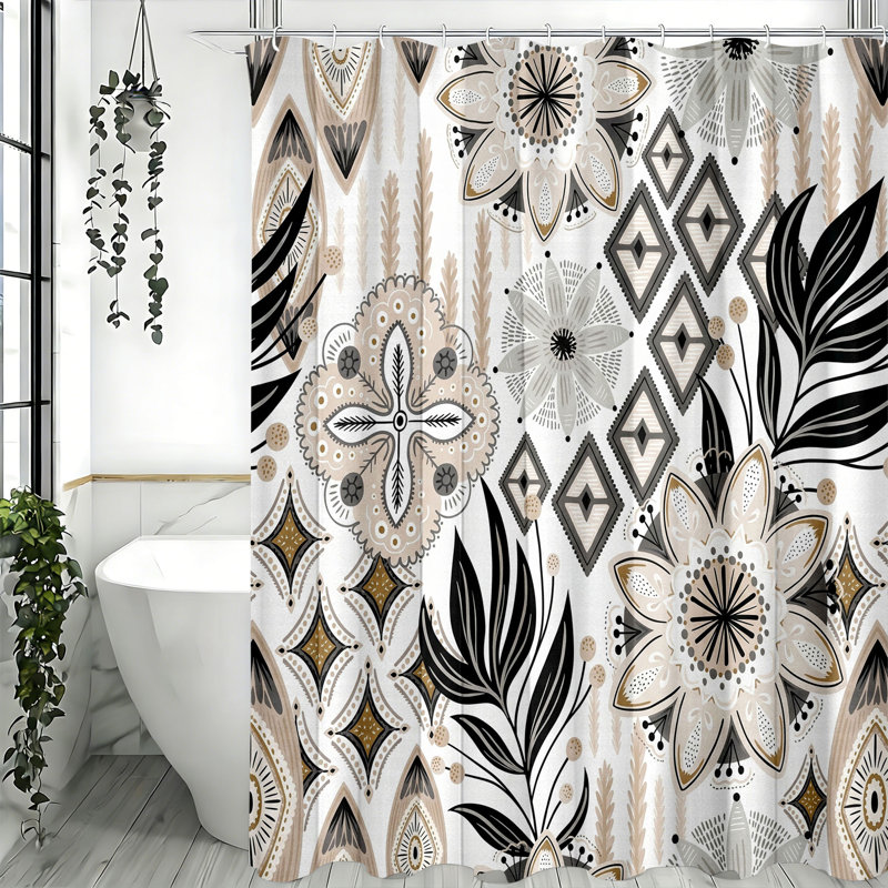 Rideaux de douche avec crochets inclus