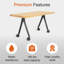 Pieds de table basse en métal Compa, avec roulettes, ensemble de 2-386145483