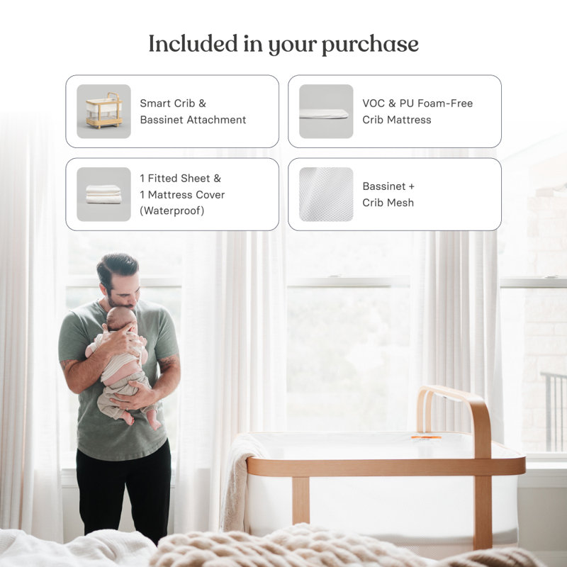 Cradlewise Convertible Smart Bassinet and Crib