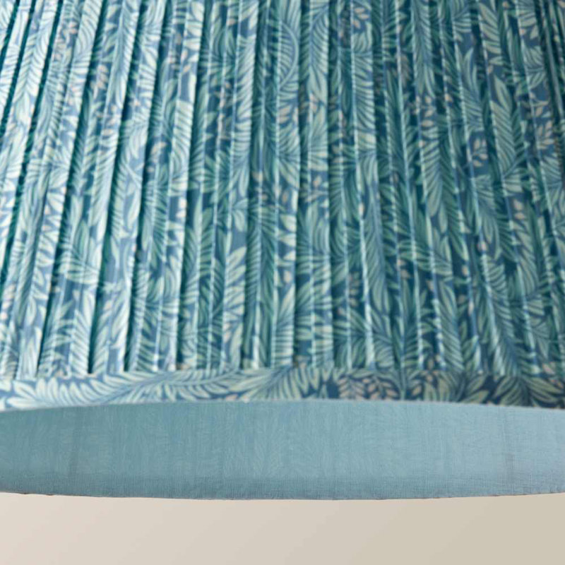 Clymer Linen Blend Empire Lamp Shade ( Slip-On ) in Blue, 25cm H x 45cm W x  45cm D