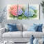 Hydrangea, impression sur toile à motif floral sur toile, ensemble de 3-668964172