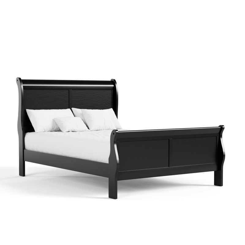 Lit Aberdeen, Complet/Double, Noir