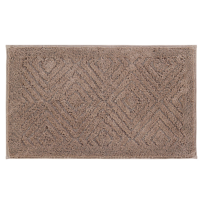Tapis de salle de bain en polyester de luxe Krikorian, Argent, Rectangle 20 po x 30 po