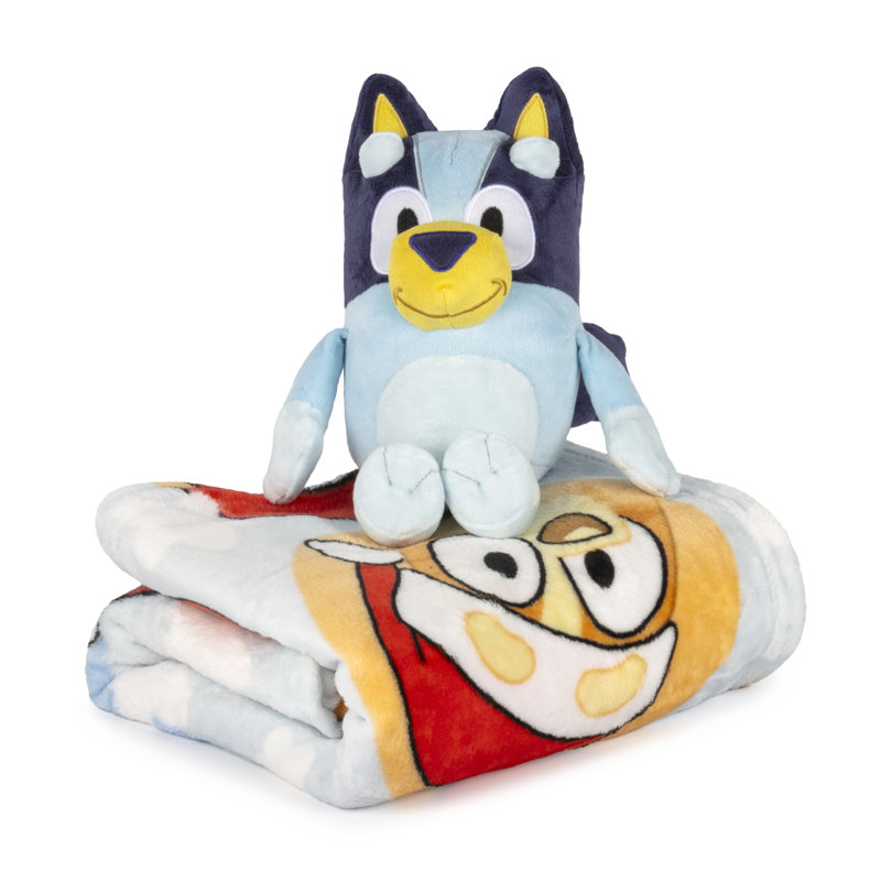 Bluey & Bingo Christmas Faces Throw & Pillow Set