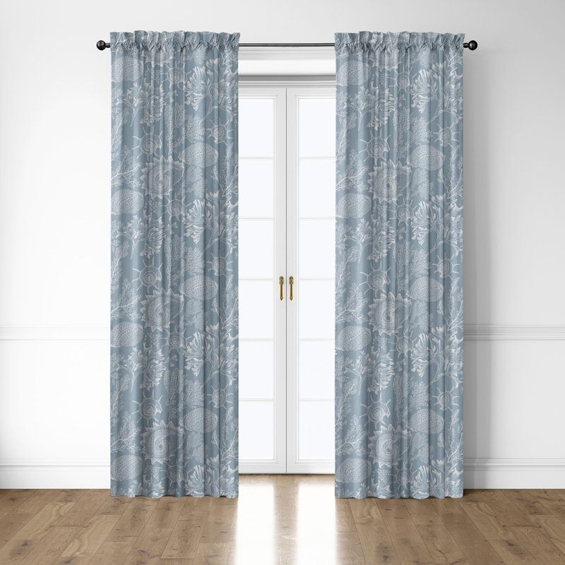 Ensemble de 2 panneaux de rideaux en coton Shellabrate, L 50 po x L 156 po