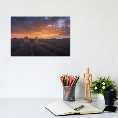Lavender Fields Of Provence II by Daniel Kordan - Wrapped Canvas Painting