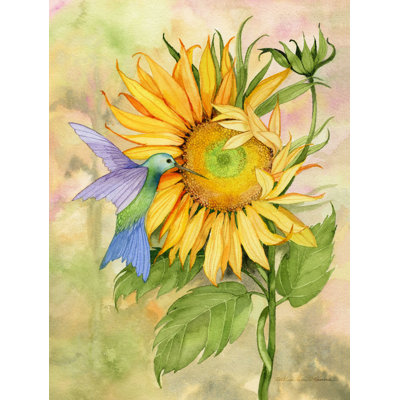 «Summer Fun Bird» par Kathleen Parr McKenna - reproduction sur toile tendue