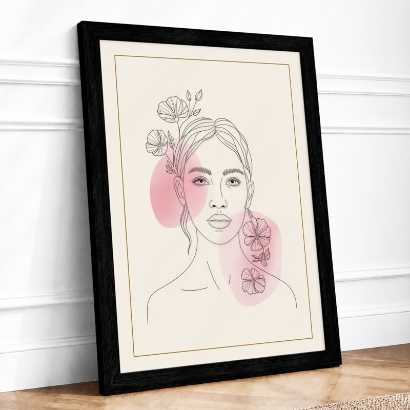 Bloom and Gaze Botanical - Framed Print, A1 - 84.1 x 59.4 cm, Black