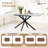 Extendable Dining Table And Chairs Set Of 4, Concrete Effect Rectangular Table With Upholstered Faux Leather Chairs For Dining Room,Kitchen-1447363096-1447363092