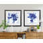 « blue ice iris », ensemble de 2 reproductions de peintures encadrées