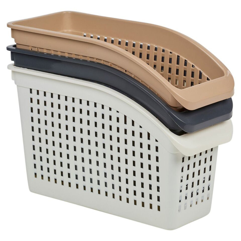 Dirks Plastic Hair Tool Holder, White/Brown/Grey