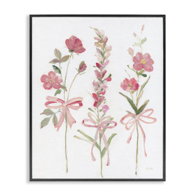 Giclée encadrée de fleurs roses pastel, conception de Sally Swatland